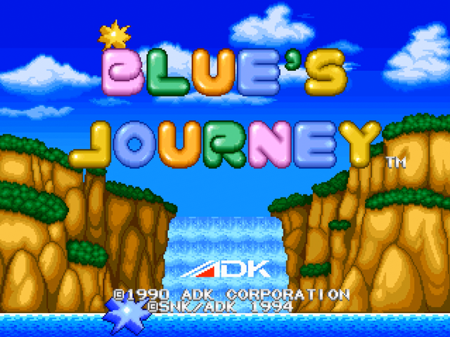 Blue's Journey title screen for Neo Geo CD